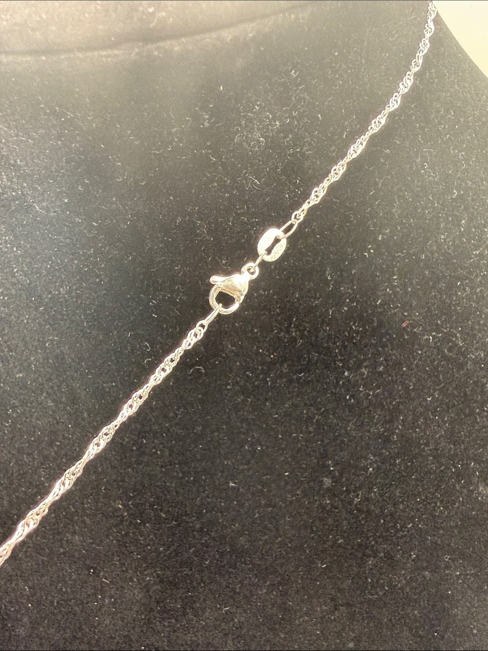 925 Sterling Silver Green Turquoise Teardrop Stone Pendant Necklace 18” - Picture 5 of 9
